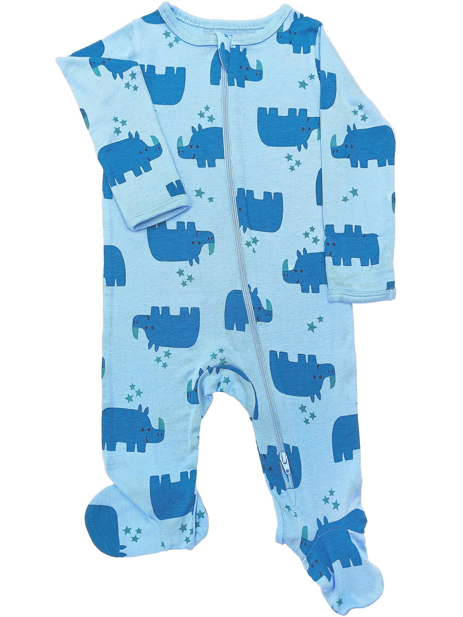 Wonder So Soft Modal by Wonder Nation Baby Unisex Two-Way Zipper Footed Sleep N Play Pajamas, Sizes Preemie-6/9 Months