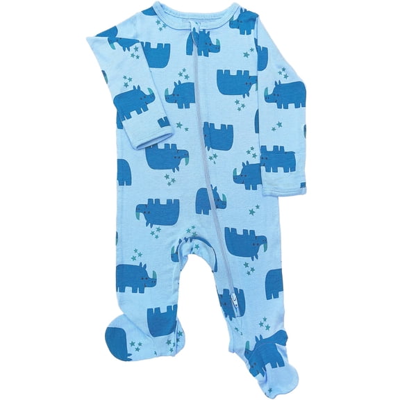 Wonder Nation Baby Gender Neutral Zip Front Footed Sleep N Play Pajamas, Sizes Preemie-6/9 Months