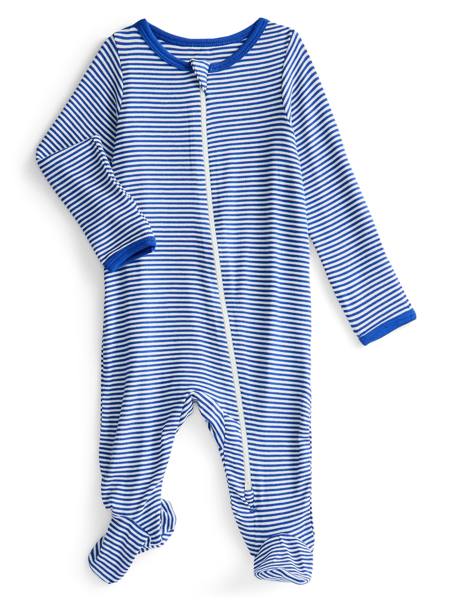 Wonder So Soft Modal by Wonder Nation Baby Unisex Two-Way Zipper Footed Sleep N Play Pajamas, Sizes Preemie-6/9 Months