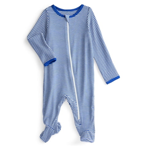 Wonder So Soft Modal by Wonder Nation Baby Unisex Two-Way Zipper Footed Sleep N Play Pajamas, Sizes Preemie-6/9 Months
