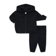 thumbnail image 1 of Wonder Nation Baby Boys Fleece Zip-Up Jacket and Joggers Set, 2-Piece, Sizes 0M-24M, 1 of 3
