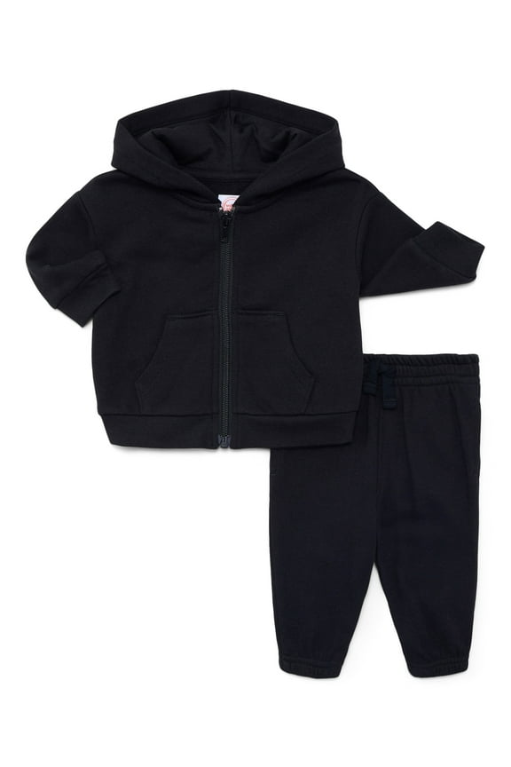 Baby Boys Fleece Zip-Up Jacket and Joggers Set, 2-Piece, Sizes 0M-24M