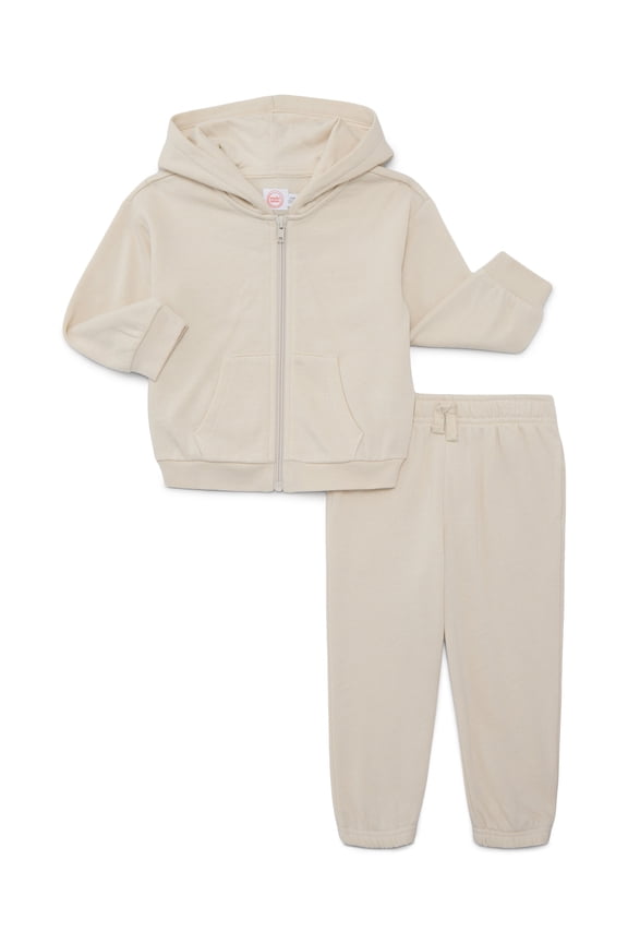 Baby Unisex Fleece Zip Hoodie and Joggers Set, 2-Piece, Sizes Newborn-18 Months