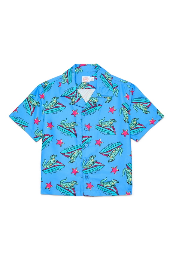 Little and Big Boys Cabana Sun Shirt with UPF50+, Sizes 4-18 & Husky