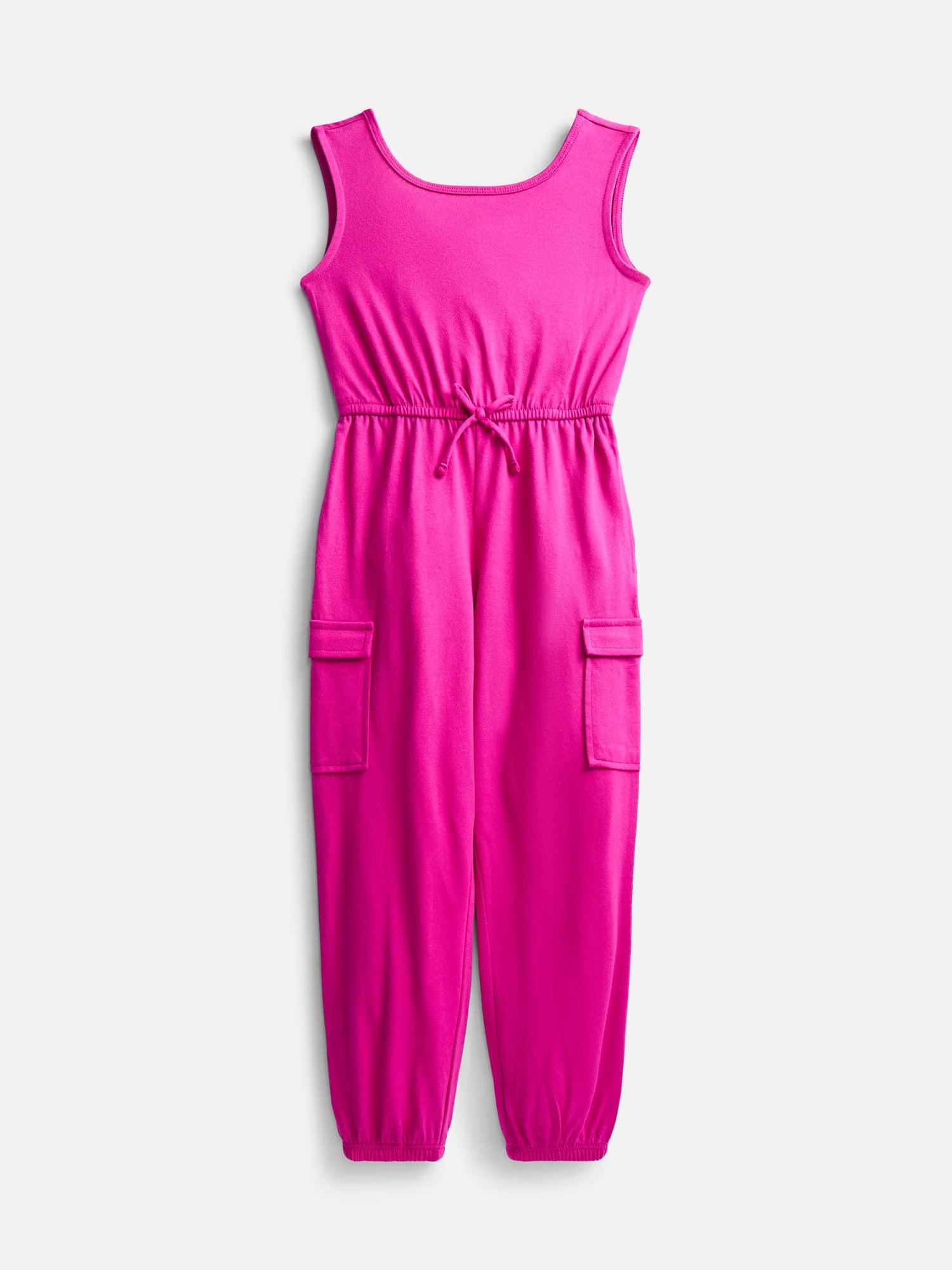 Wonder Nation Girls Sleeveless Cargo Jumpsuit, Sizes XS-XXL