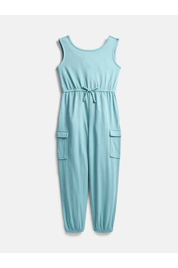 Girls Sleeveless Cargo Jumpsuit, Sizes XS-XXL