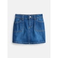 thumbnail image 1 of Wonder Nation Girls Denim Skirt with Patch Pockets, Sizes 4-18, 1 of 3