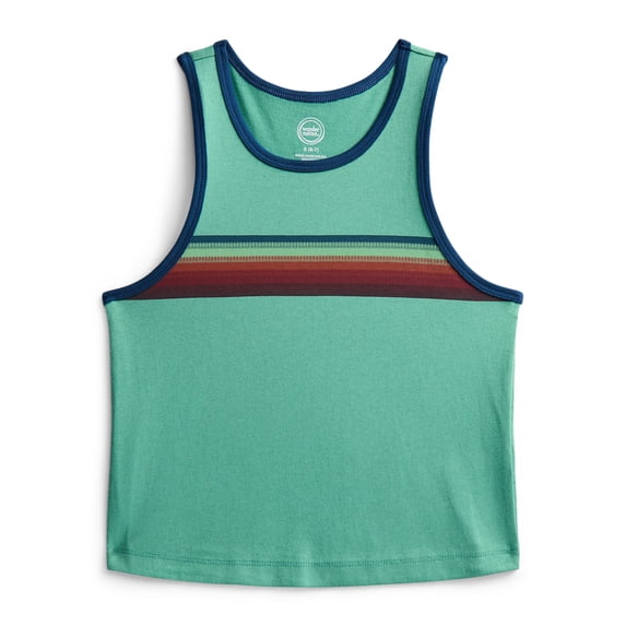 Wonder Nation Boys Chest Stripe Tank Top, Sizes XS-XXL and Husky