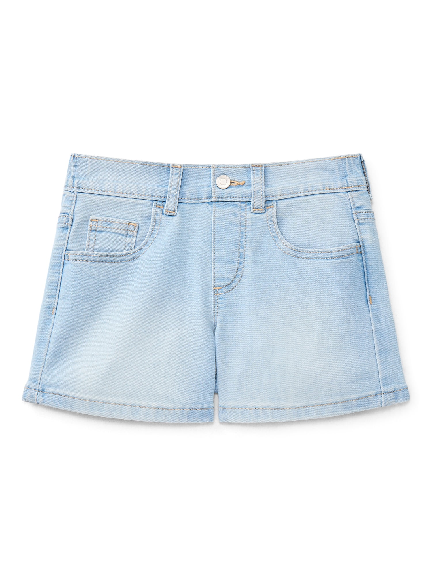 Wonder Nation Girls Denim Short, Sizes 4-18 & Plus
