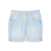 Wonder Nation Girls Knit Waistband Denim Shorts, Sizes 4-18 & Plus