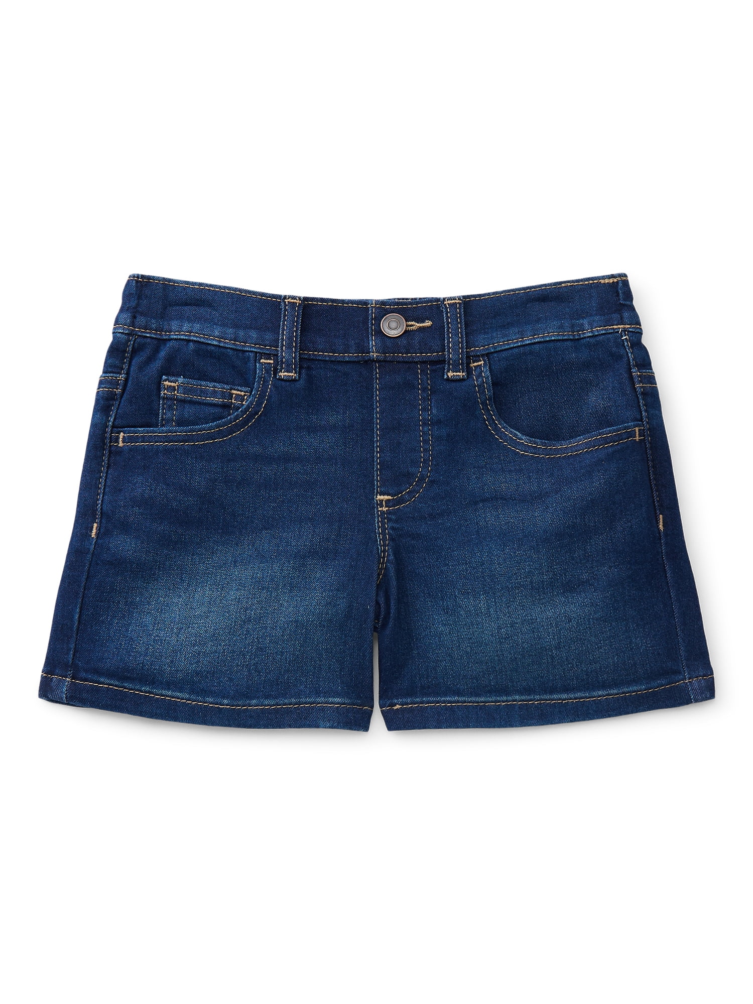 Wonder Nation Girls Denim Short, Sizes 4-18 & Plus