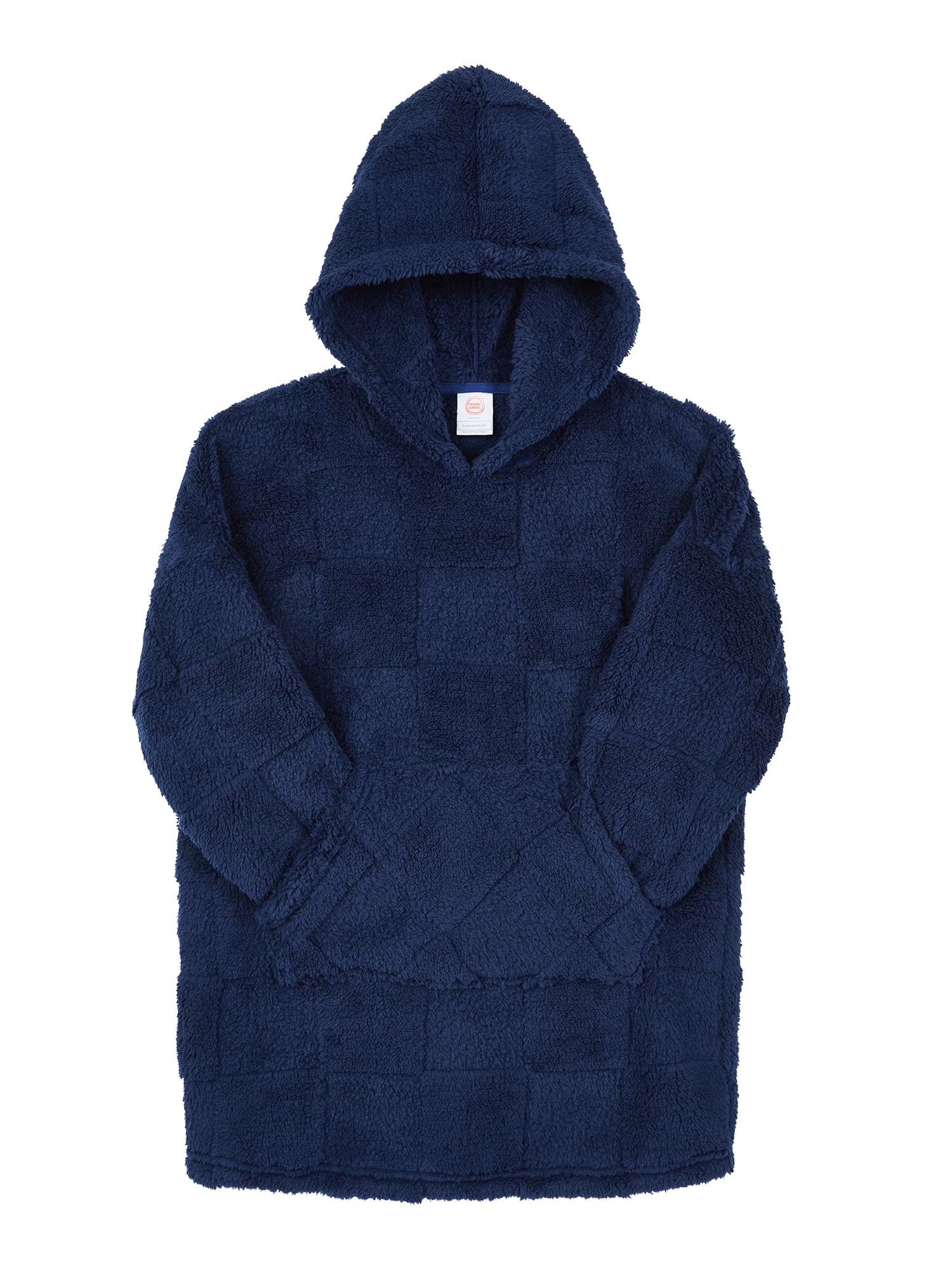 Wonder Nation Boys Long Sleeve Sleep Hoodie, One-Piece, Navy, Sizes XS-XXL
