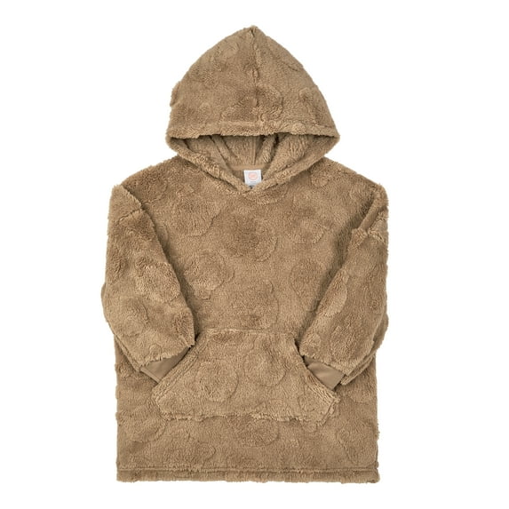 Wonder Nation Girls Long Sleeve Sleep Hoodie, One-Piece, Sizes 4-18