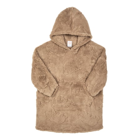 Wonder Nation Boys Long Sleeve Sleep Hoodie, One-Piece, Camel, Sizes XS-XXL