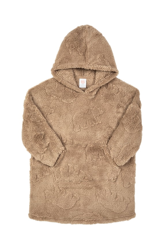 Boys Long Sleeve Sleep Hoodie, One-Piece, Camel, Sizes XS-XXL