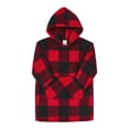 thumbnail image 1 of Wonder Nation Boys Long Sleeve Sleep Hoodie, One-Piece, Buffalo Check, Sizes XS-XXL, 1 of 4