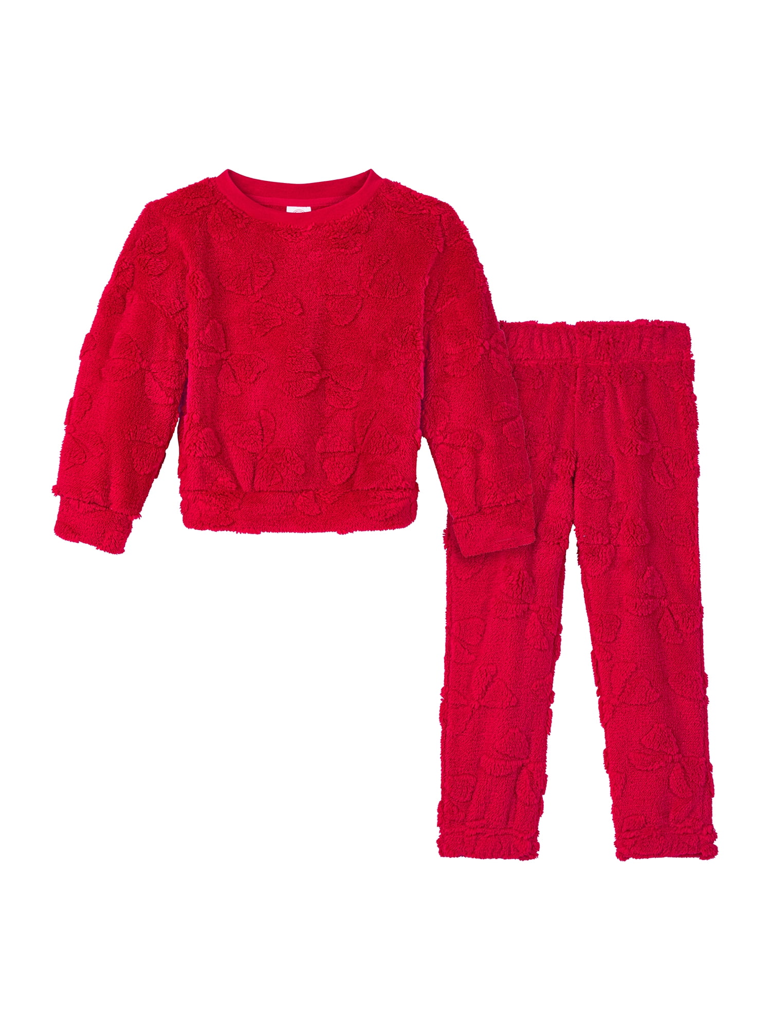 Wonder Nation Girls Long Sleeve Top and Sleep Pants, Two-Piece, Sizes 4-18