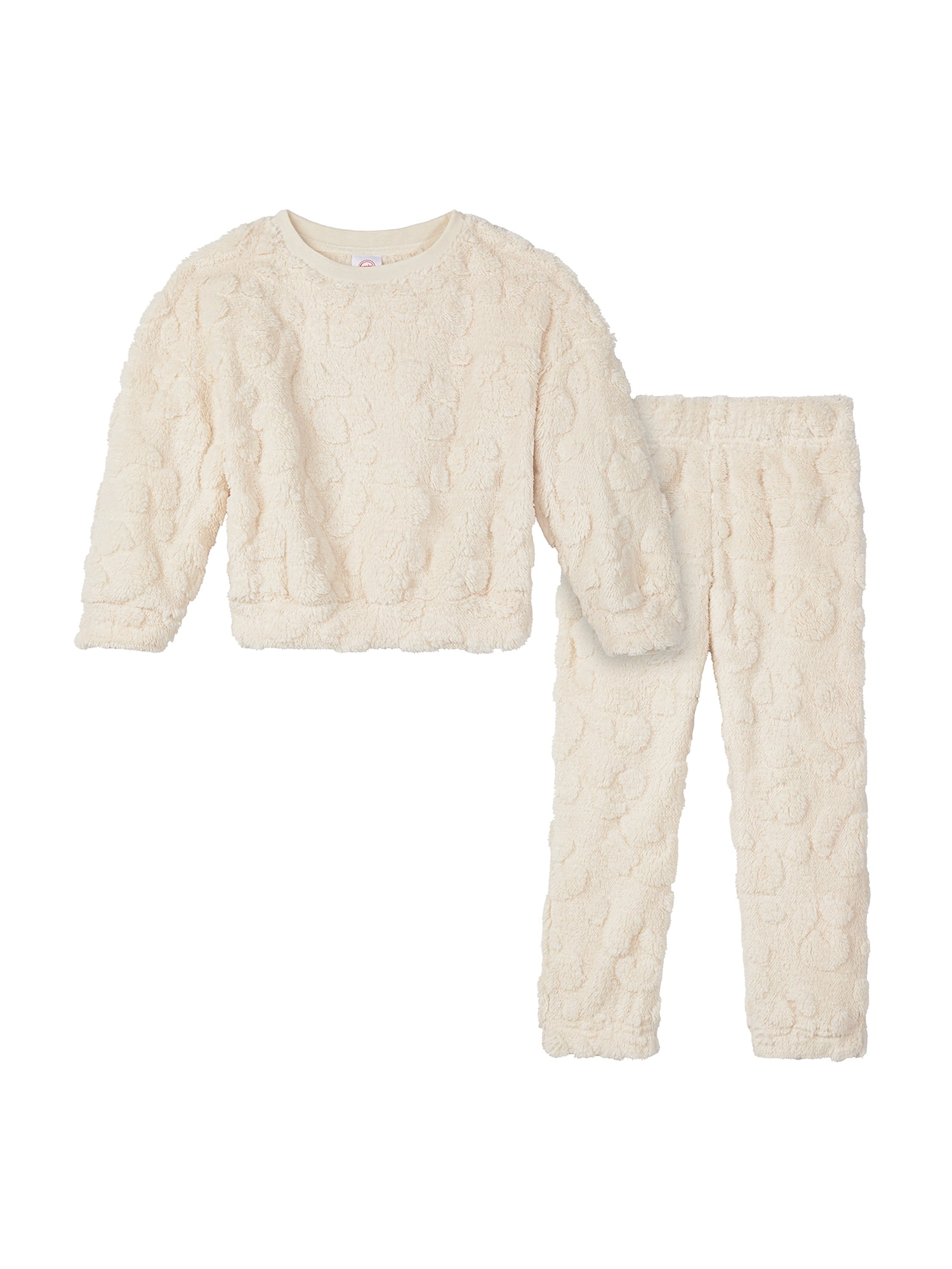 Wonder Nation Girls Long Sleeve Top and Sleep Pants, Two-Piece, Sizes 4-18