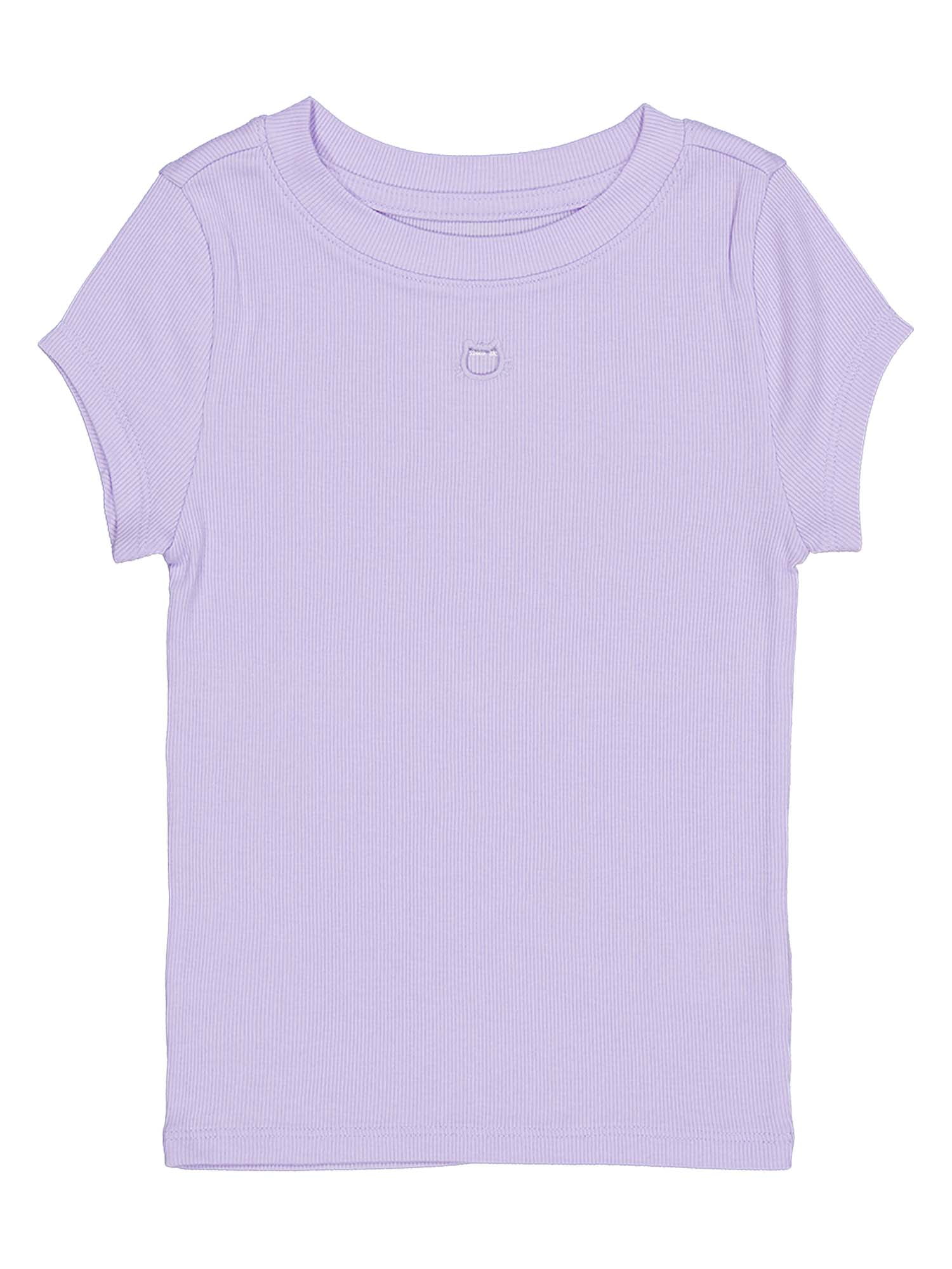 Wonder Nation Girls Cutout Rib Tee, Sizes 4-18 & Plus