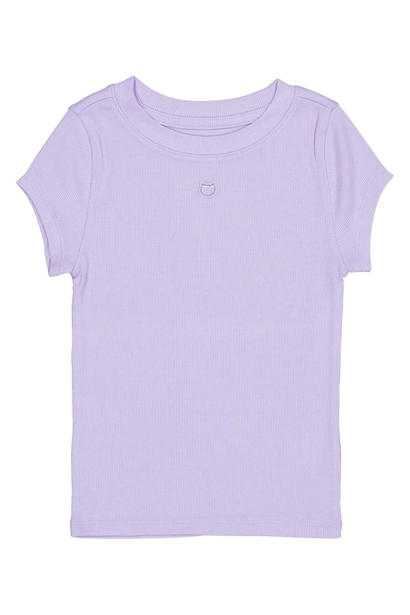 Girls Cutout Rib Tee, Sizes 4-18 & Plus