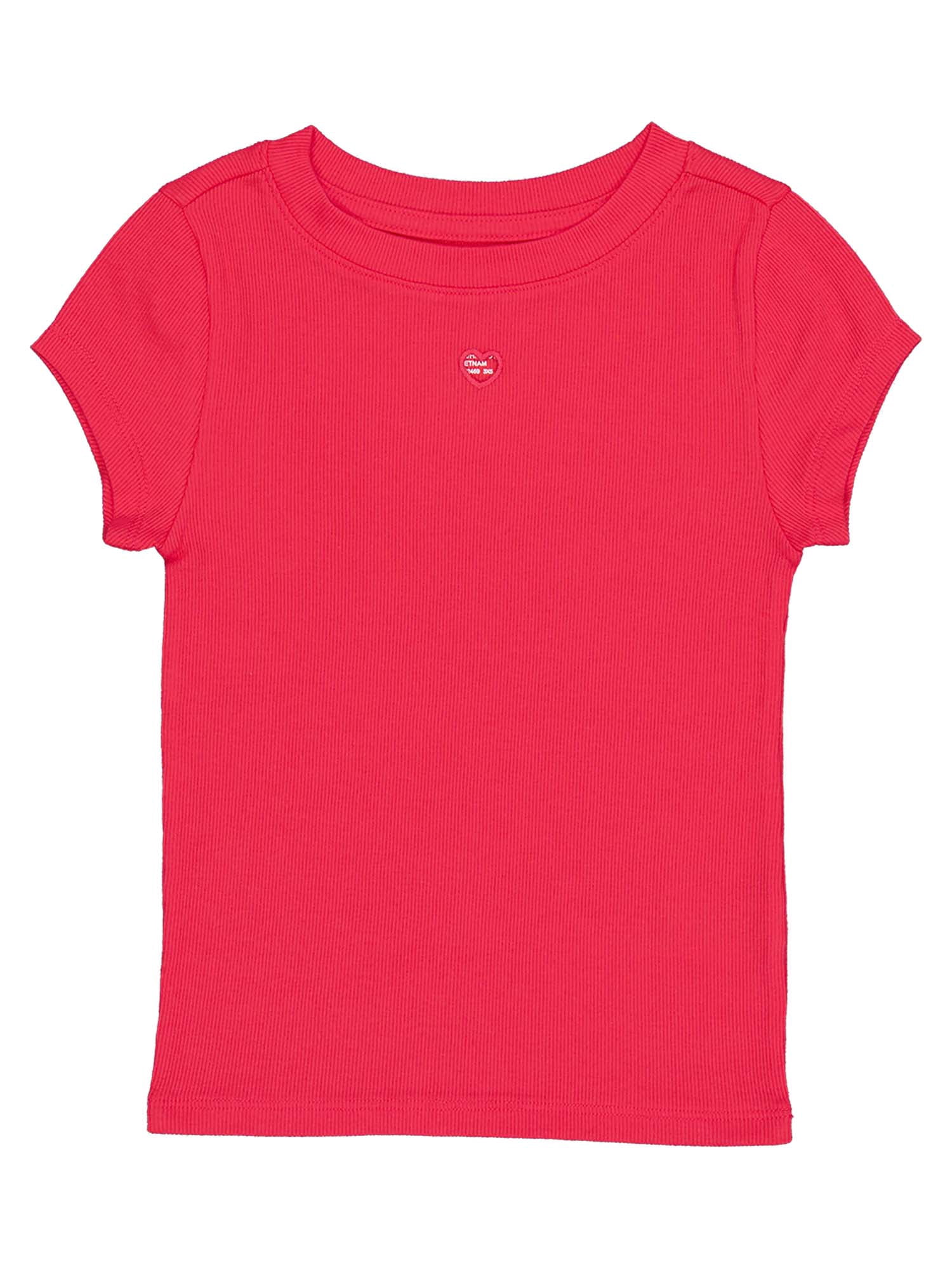 Wonder Nation Girls Cutout Rib Tee, Sizes 4-18 & Plus