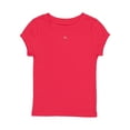 thumbnail image 1 of Wonder Nation Girls Cutout Rib Tee, Sizes 4-18 & Plus, 1 of 3