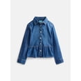thumbnail image 1 of Wonder Nation Girls Peplum Cotton Shirt with Long Sleeves, Sizes 4-18 & Plus, 1 of 4