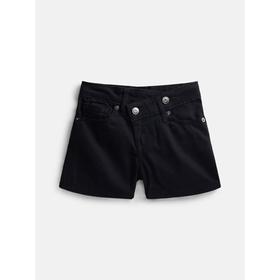 Wonder Nation Girls Crossover Denim Shorts, Sizes 5-18