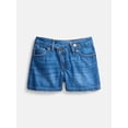 thumbnail image 1 of Wonder Nation Girls Crossover Denim Shorts, Sizes 5-18, 1 of 3