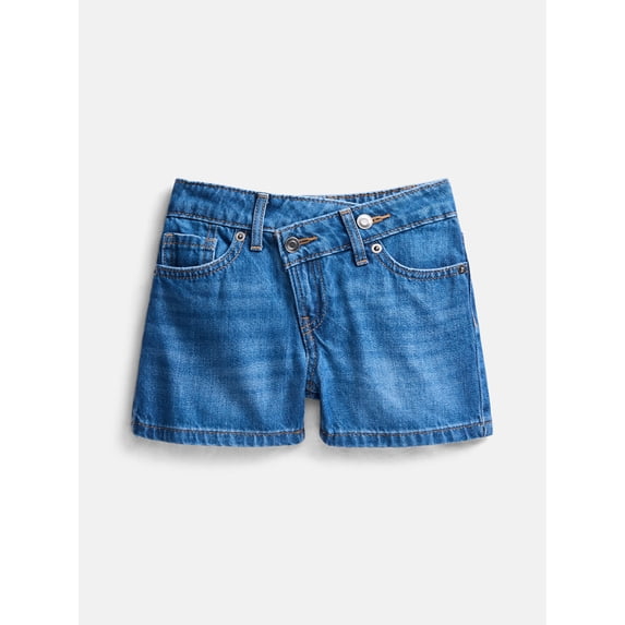 Wonder Nation Girls Crossover Denim Shorts, Sizes 5-18