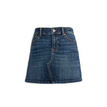 Wonder Nation Girls Denim Skirt, Sizes 4-18 & Plus