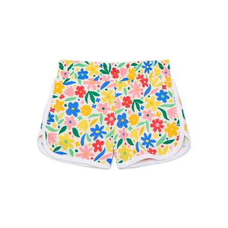 Wonder Nation Girls Dolphin Hem Shorts, Sizes 4-18 & Plus
