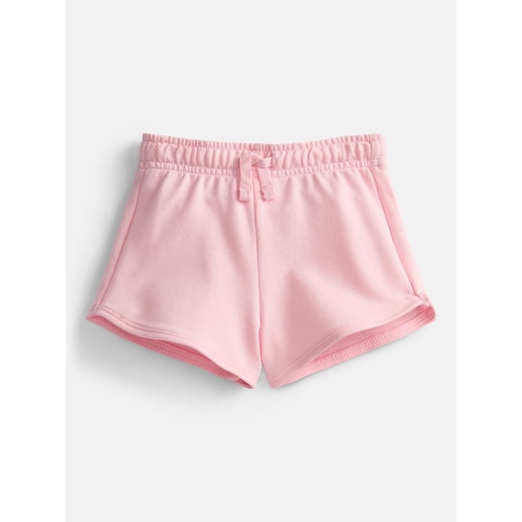 Wonder Nation Toddler Girls Dolphin Hem Solid Shorts, Sizes 18M-5T