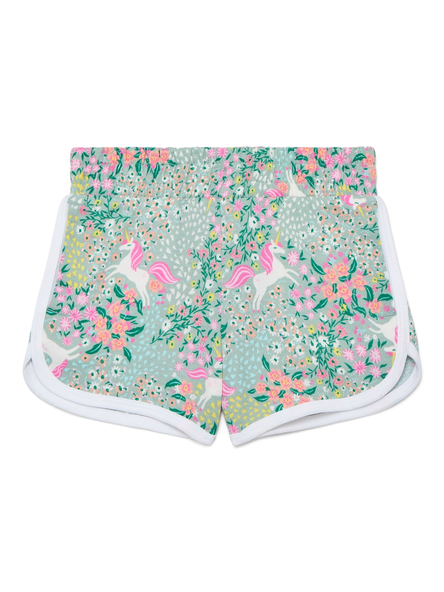 Wonder Nation Girls Dolphin Hem Shorts, Sizes 4-18 & Plus