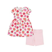 Wonder Nation Girls Dress and Bike Short, 2-Piece, Sizes 4-18 & Plus
