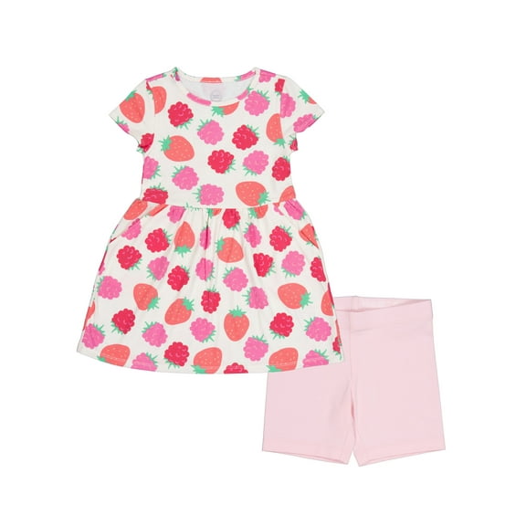 Wonder Nation Girls Dress and Bike Short, 2-Piece, Sizes 4-18 & Plus