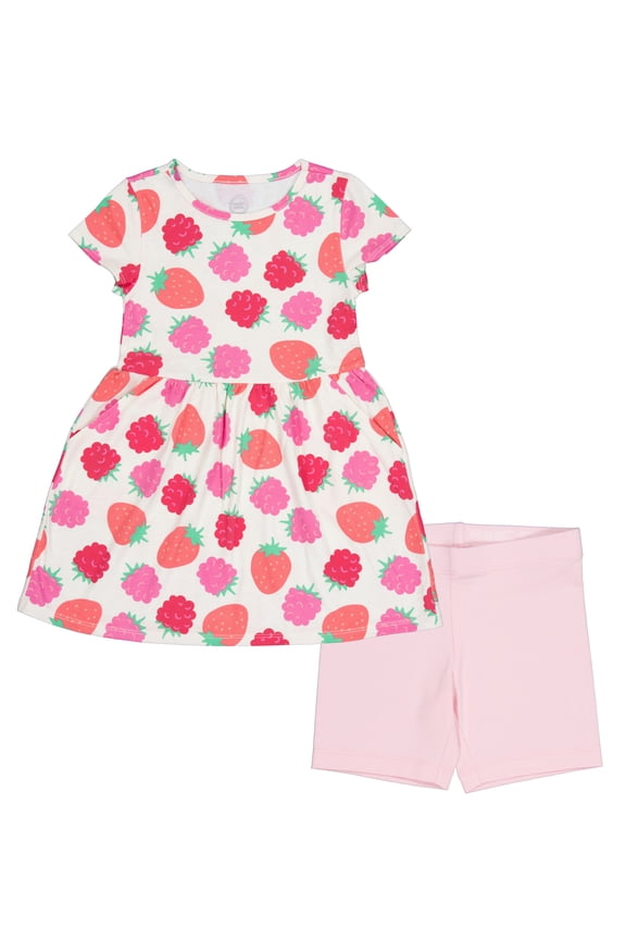 Girls Dress and Bike Short, 2-Piece, Sizes 4-18 & Plus