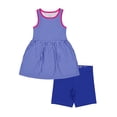 thumbnail image 1 of Wonder Nation Girls Play Dress and Short 2 Piece Set, Sizes XS-XLP, 1 of 3