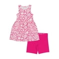 thumbnail image 1 of Wonder Nation Girls Play Dress and Short 2 Piece Set, Sizes XS-XLP, 1 of 3
