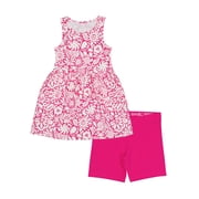 Wonder Nation Girls Play Dress and Short 2 Piece Set, Sizes XS-XLP