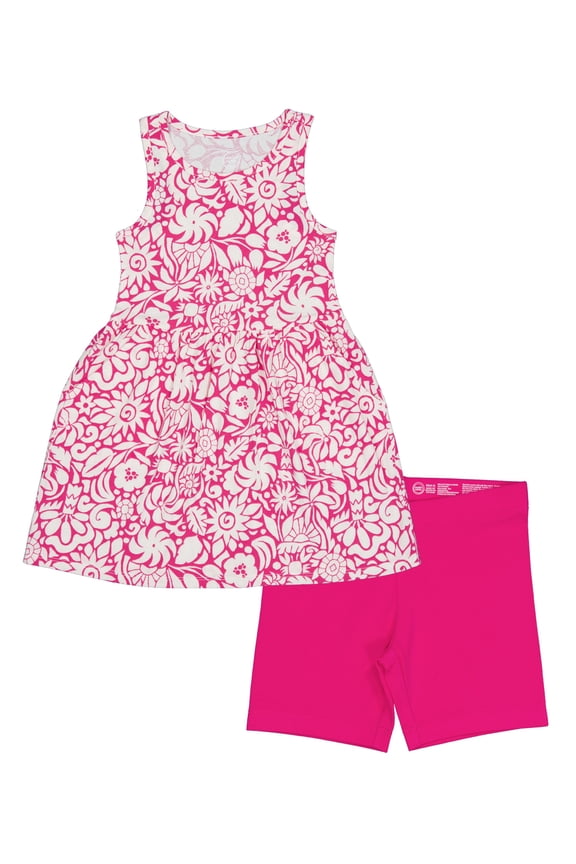 Girls Play Dress and Short 2 Piece Set, Sizes XS-XLP