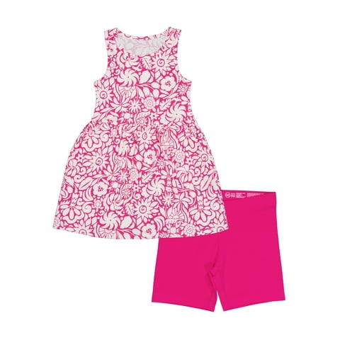 Girls Play Dress and Short 2 Piece Set, Sizes XS-XLP