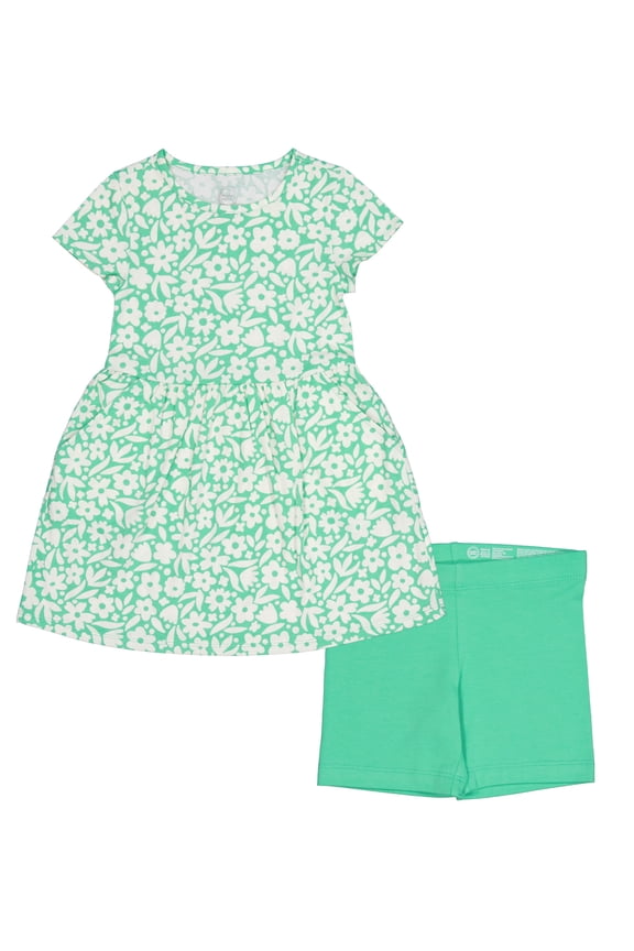 Girls Dress and Bike Short, 2-Piece, Sizes 4-18 & Plus