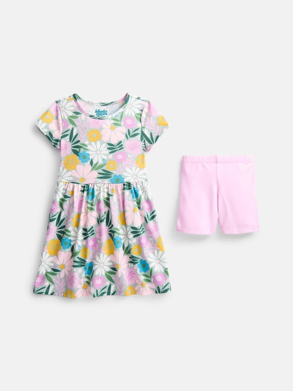Girls Play Dress and Bike Short 2 Piee Ser, Sizes 4-18 & Plus