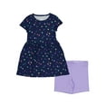 thumbnail image 1 of Wonder Nation Girls Dress and Bike Short, 2-Piece, Sizes 4-18 & Plus, 1 of 3