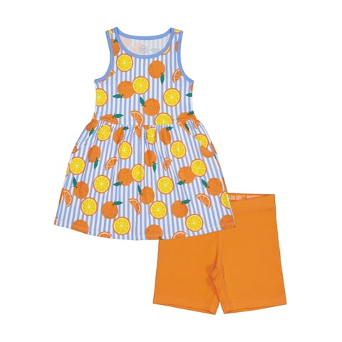 Girls Play Dress and Short 2 Piece Set, Sizes XS-XLP