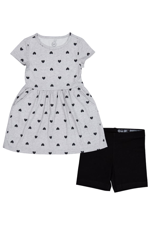 Girls Dress and Bike Short, 2-Piece, Sizes 4-18 & Plus
