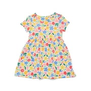 Baby and Toddler Girls Play Dress with Short Sleeves, Sizes 0/3M-5T