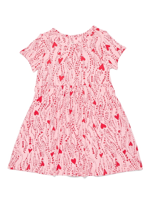 Baby and Toddler Girls Play Dress with Short Sleeves, Sizes 0/3M-5T