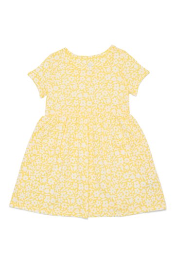 Ensemble Robe Bébé Fille 0-6 Mois Avec Petits Chaussons - Neuf Avec étiquettes - Blanc Et Jaune